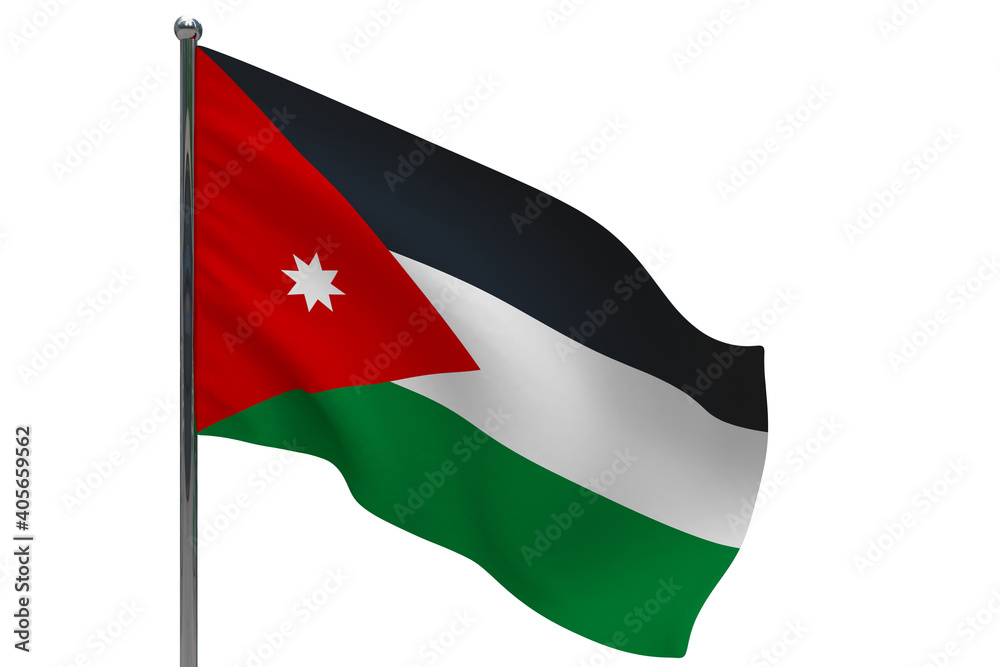 Obraz premium jordan flag on pole icon
