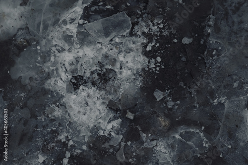 broken ice on the ground © Jonathan