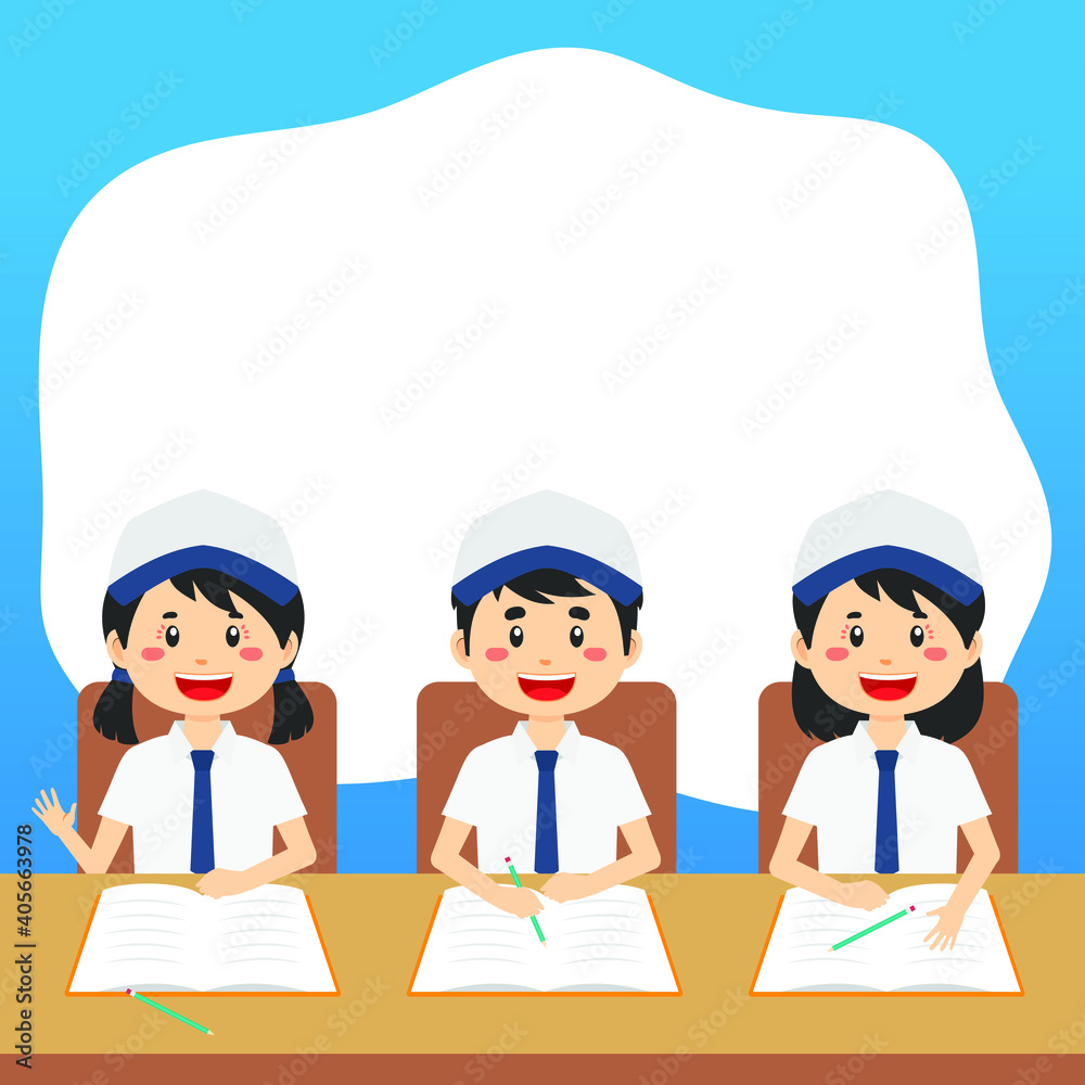 Children Class Reading Writing Back School Concept Children Class Reading Writing Back School Concept