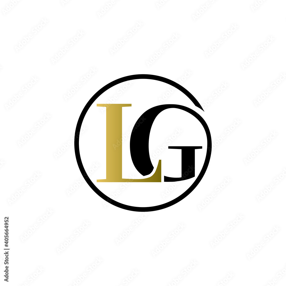 Fototapeta premium lg luxury logo design vector icon