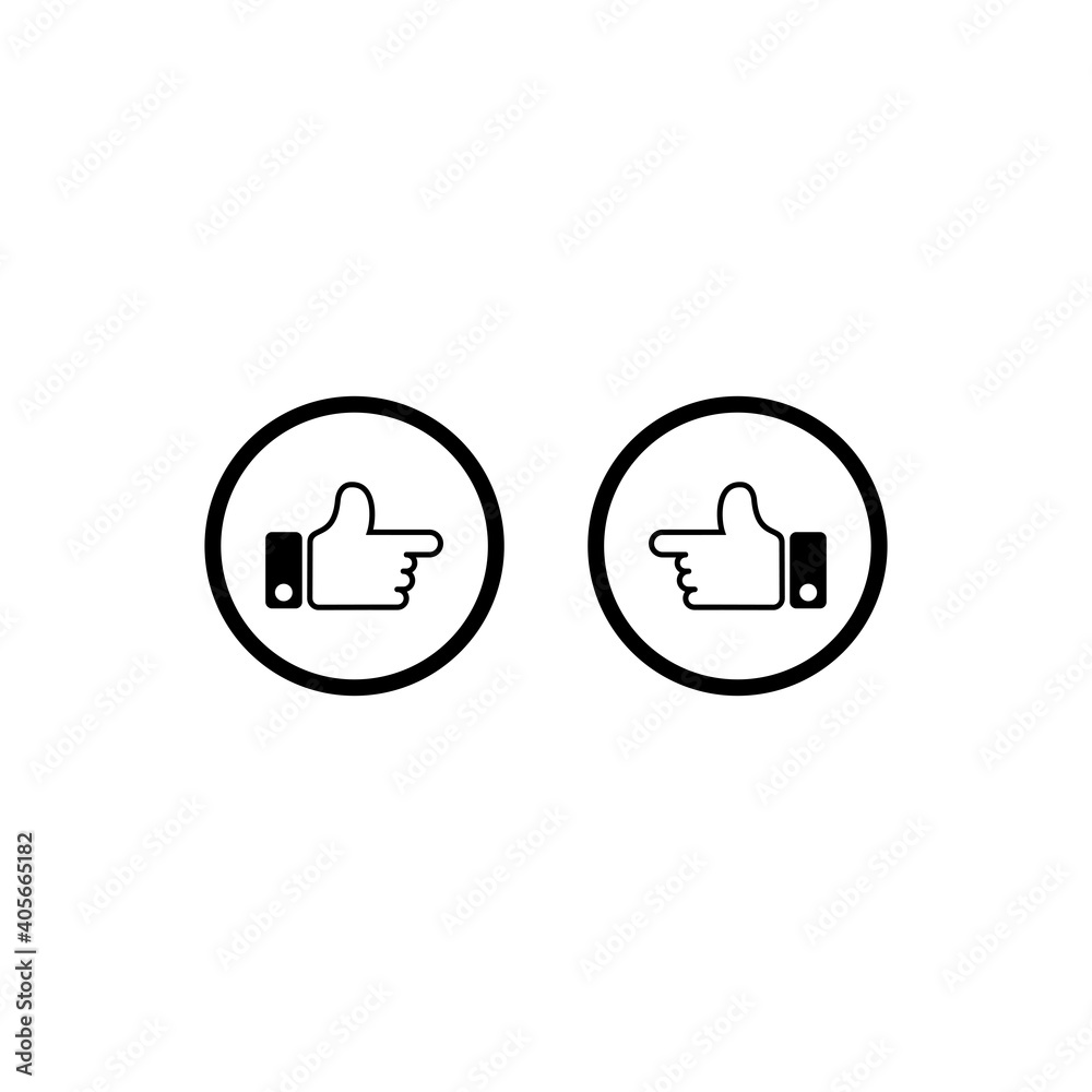 hand like dislike icon vector sign symbol hand like dislike icon vector sign symbol