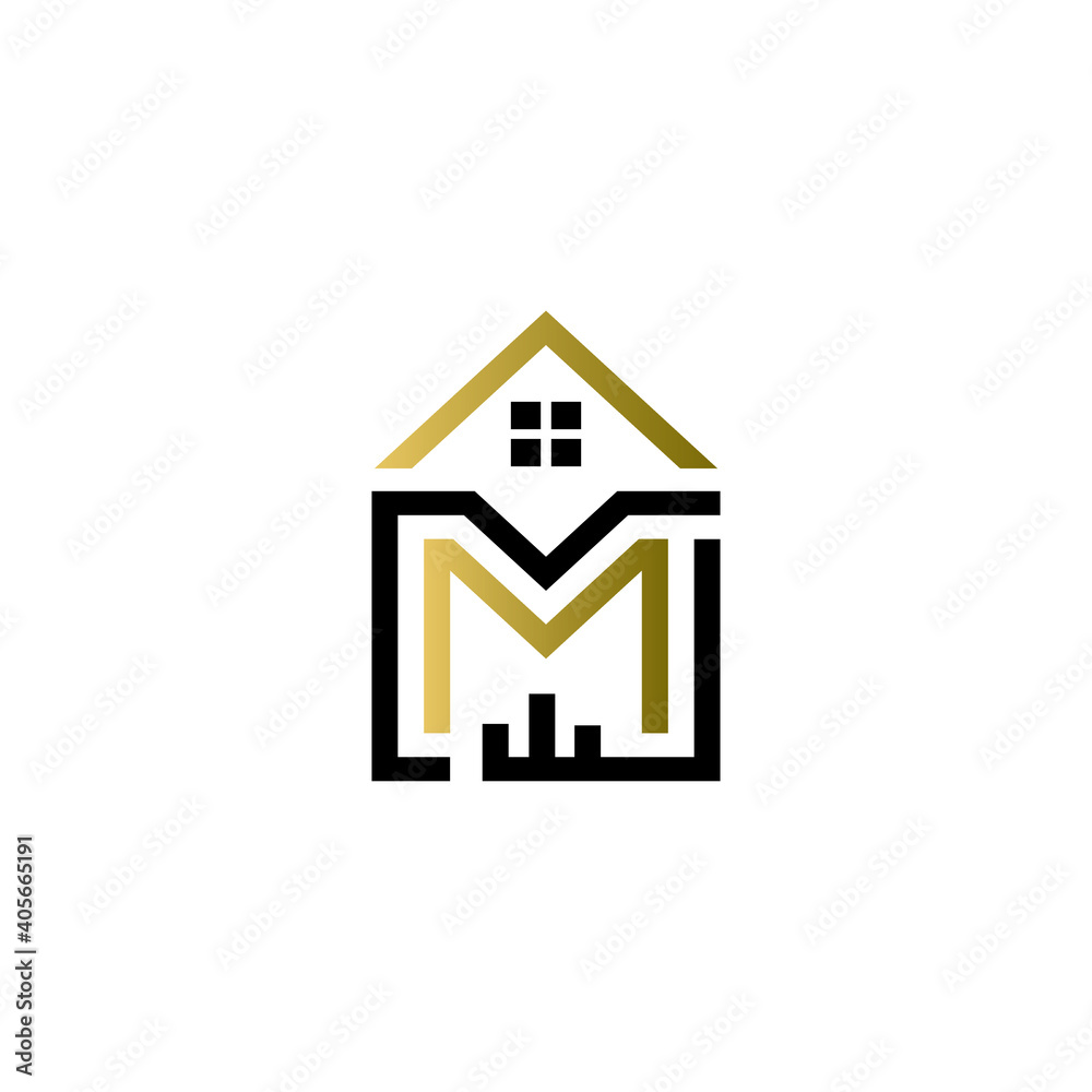 mj home logo design vector icon mj home logo design vector icon