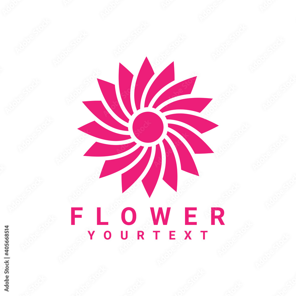 flower logo design template vector illustration