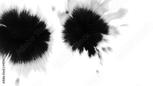 Wallpaper Mural Abstract Ink Drops Spread On Wet Paper Torontodigital.ca