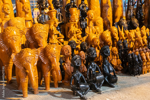 Famous Terracotta dolls, made in Bishnupur, Bankura, West Bengal, for sale in Handicraft Fair in Kolkata.