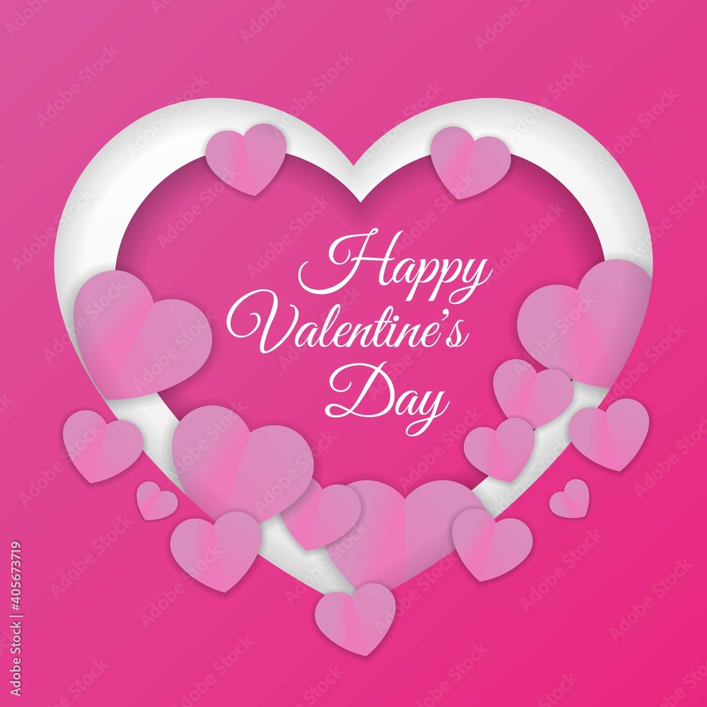 Flat valentine's day background. - Vector. Flat valentine's day background. - Vector.