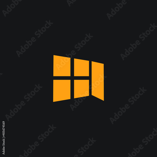 logo window icon templet vector properti