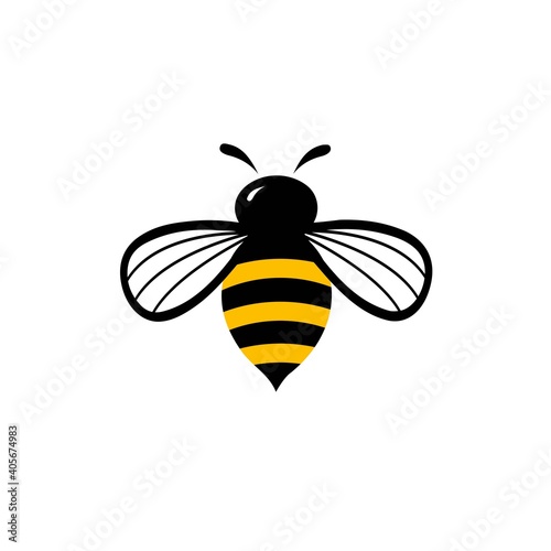 Wallpaper Mural Bee creative vector icon symbol logo. Hard work linear logotype. Design vector illustration Torontodigital.ca