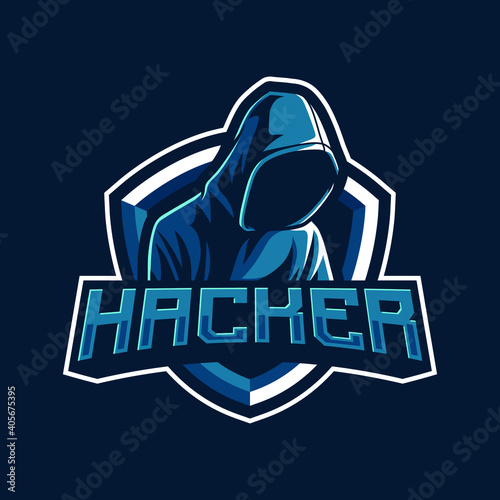 Hacker mascot logo design illustration