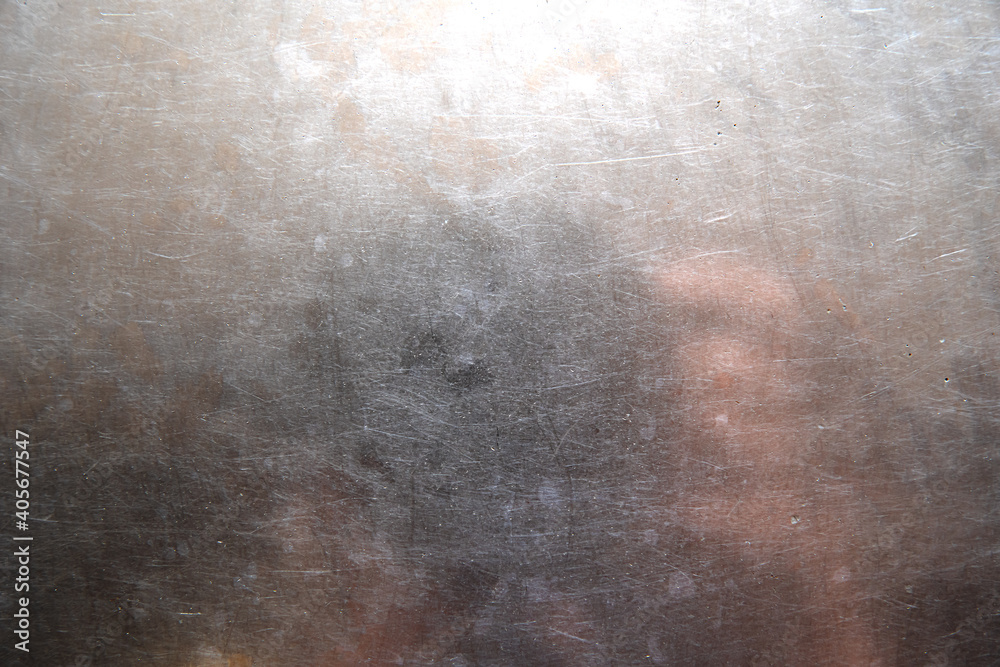 Fototapeta premium Grey grunge metal textured wall background