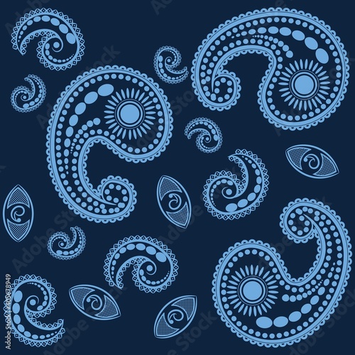 Illustration pattern paisley design for fashion application or other products