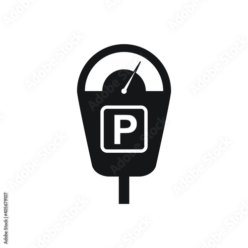 Parking meter icon design isolated on white background. vector illustration