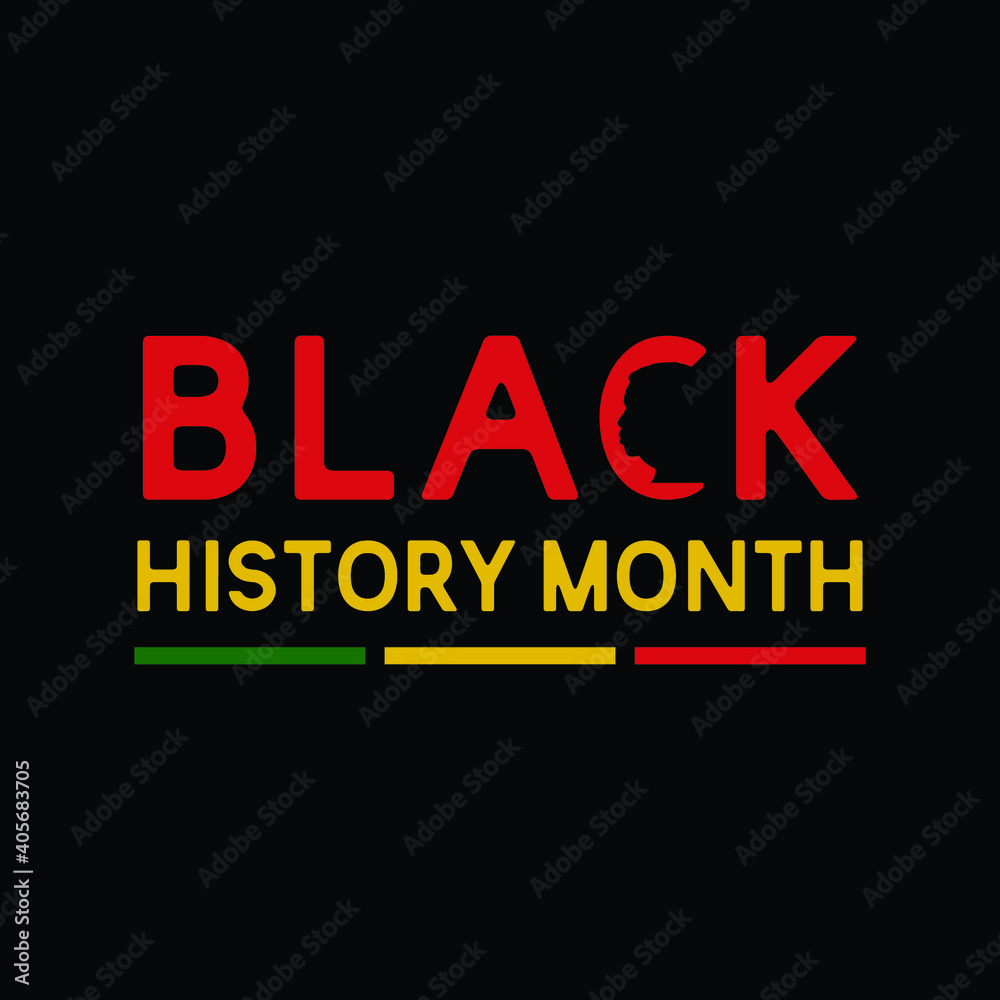 Black history month celebrations design template.