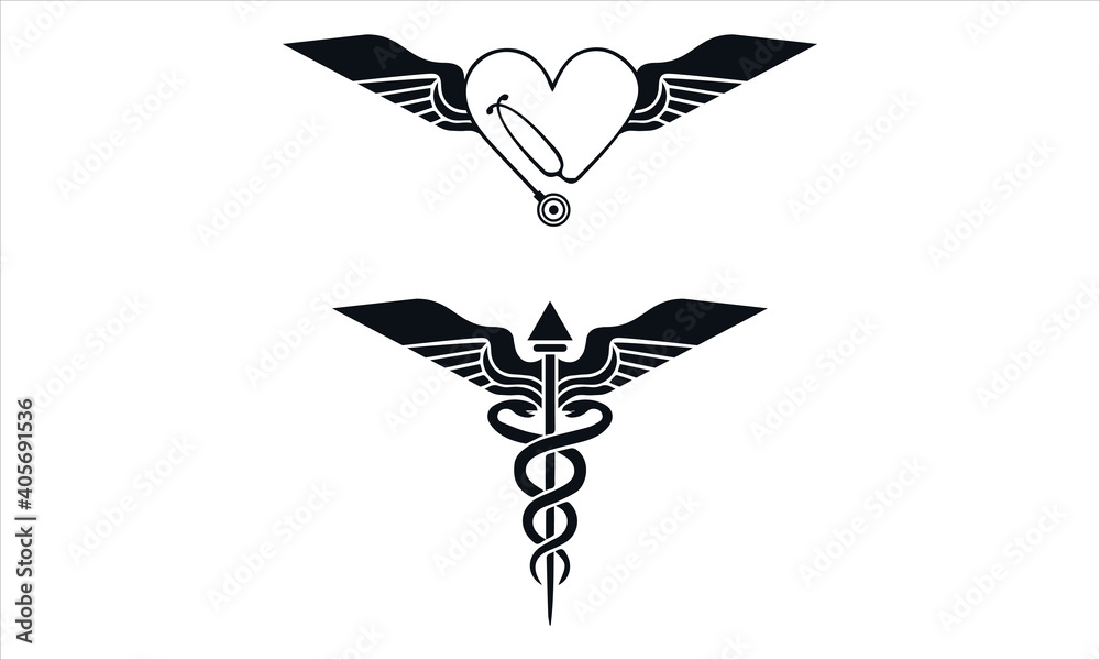 Exclusive Caduceus medical symbol vector Stock Vector | Adobe Stock