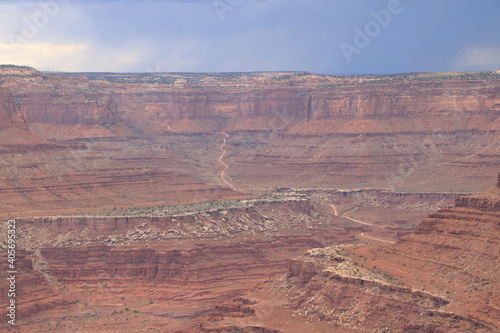Road in the distance leading to Canyonlands National Park, Dead Horse State Point, Utah