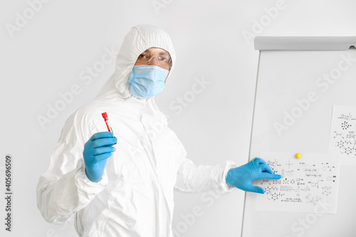 Scientist working with samp...