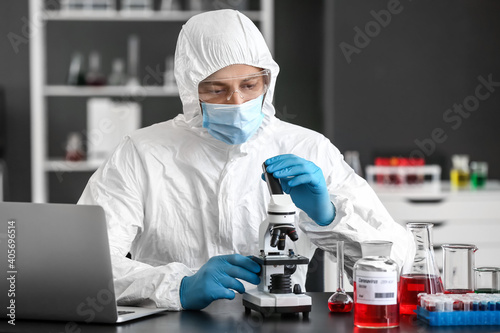 Scientist developing covid-...