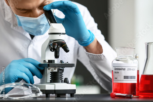 Scientist developing covid-...