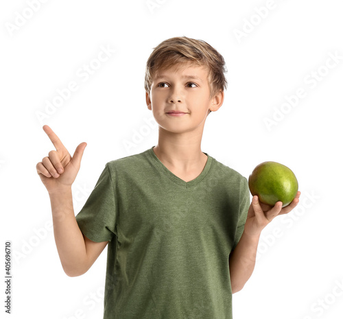 Cute little boy with fresh ...