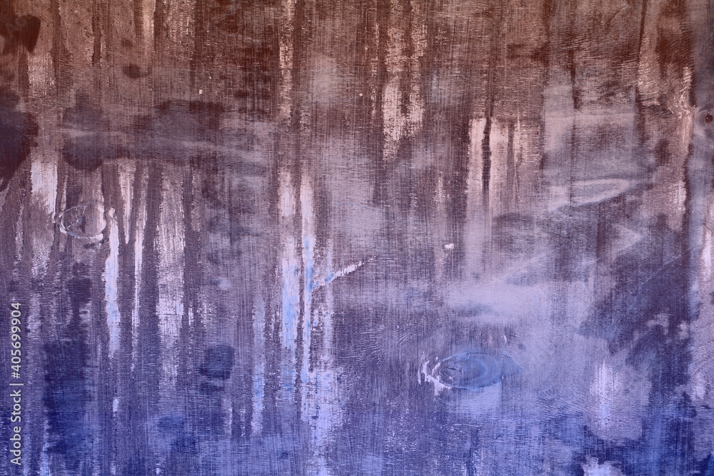 Fototapeta premium blue vintage aged stained natural wooden material texture - nice abstract photo background