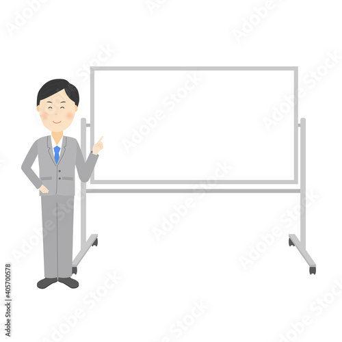 男性 ビジネス ホワイトボード