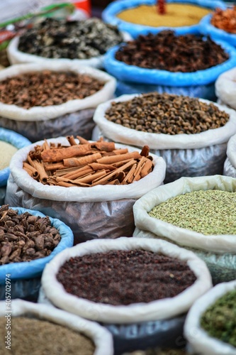 Spices on the market in India