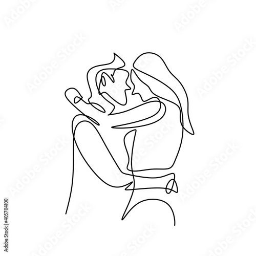 Couple in love continuous l...