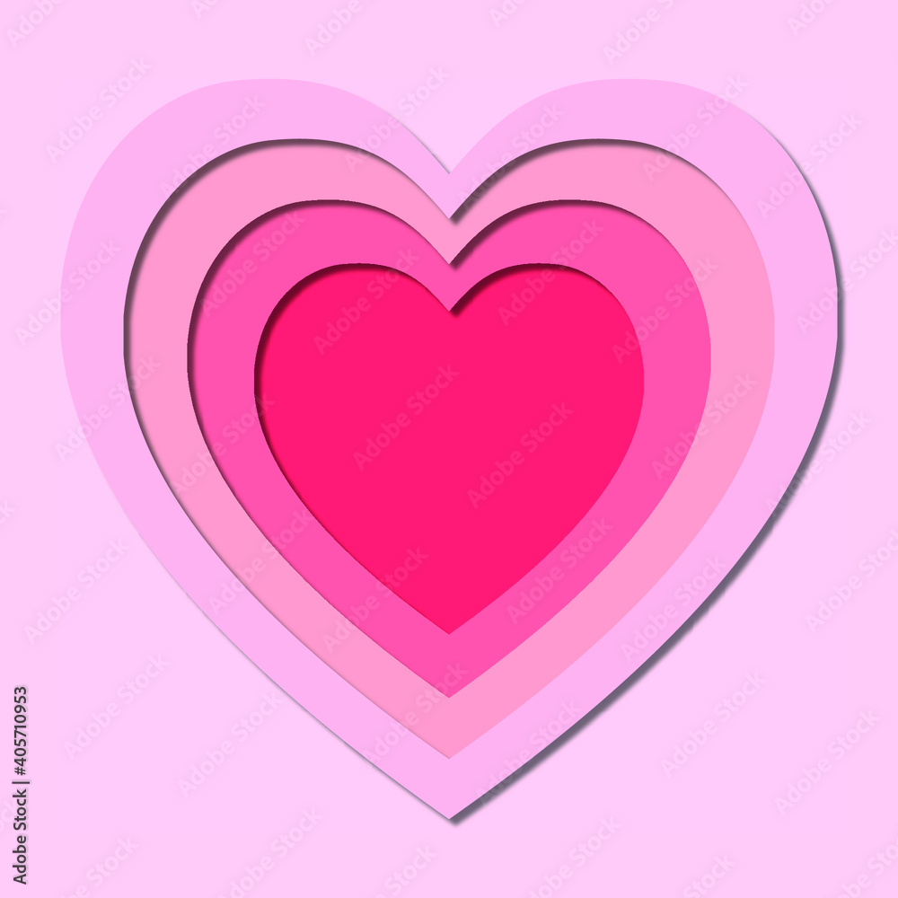 Pink color Background It consists of a heart paper cut inside the background.
Collection of heart illustrations. Love symbol icon set love symbol.