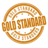 Gold standard grunge rubber stamp