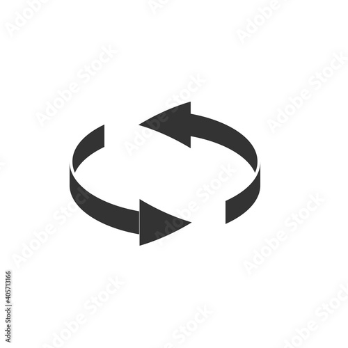 Spin rotate arrow icon. Reload round symbol
