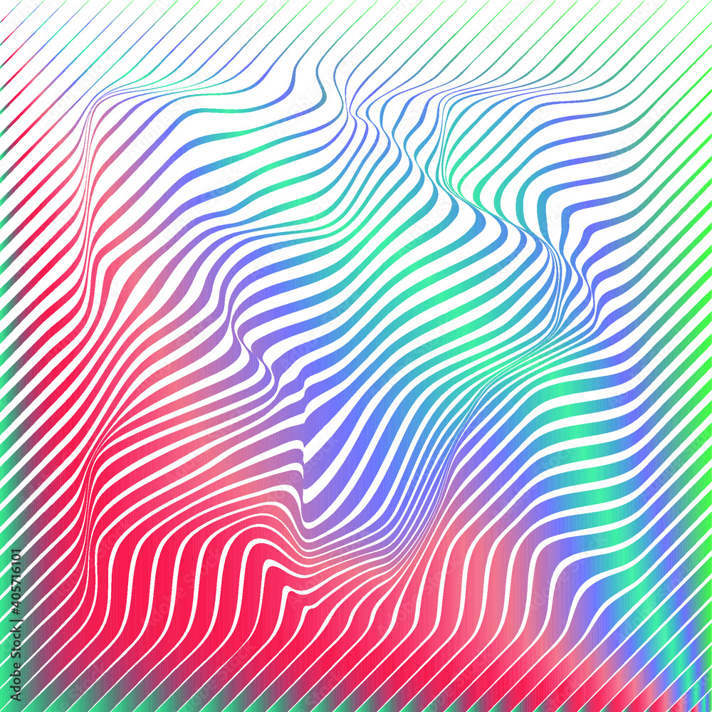 Abstract flow lines background . Fluid wavy shape .Striped linear pattern . Music sound wave . Vector illustration