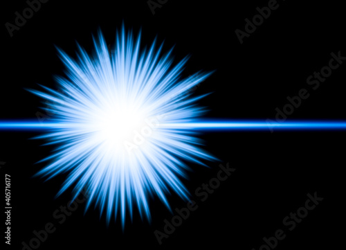 Wallpaper Mural blue Flash light on dark background Torontodigital.ca