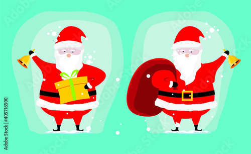 merry christmas santa claus vector illustration  photo