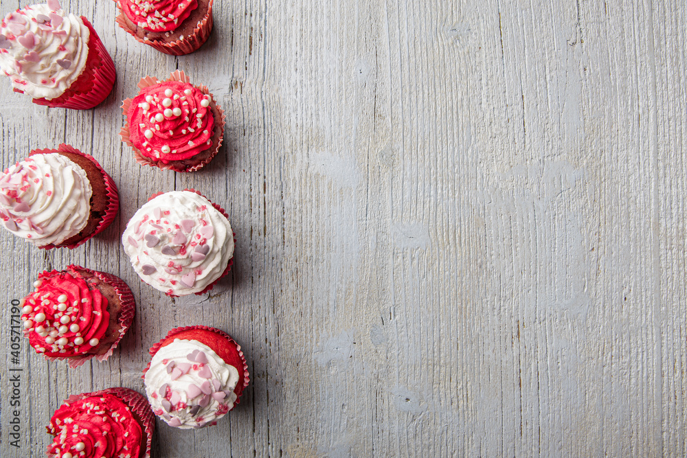 Flat lay composition for Valentine's Day Flat lay composition for Valentine's Day