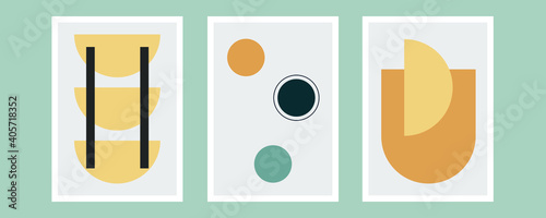 Minimalism design company identity brochure template collection. Business presentation vector vertical orientation front page mock up set. Corporate report cover abstract geometric illustration design