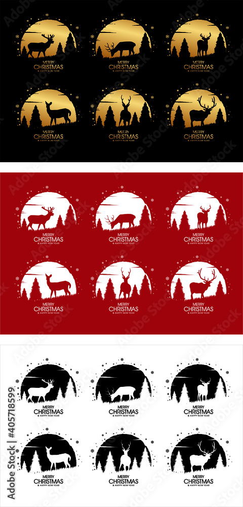 Obraz premium Merry christmas clipart collectior
