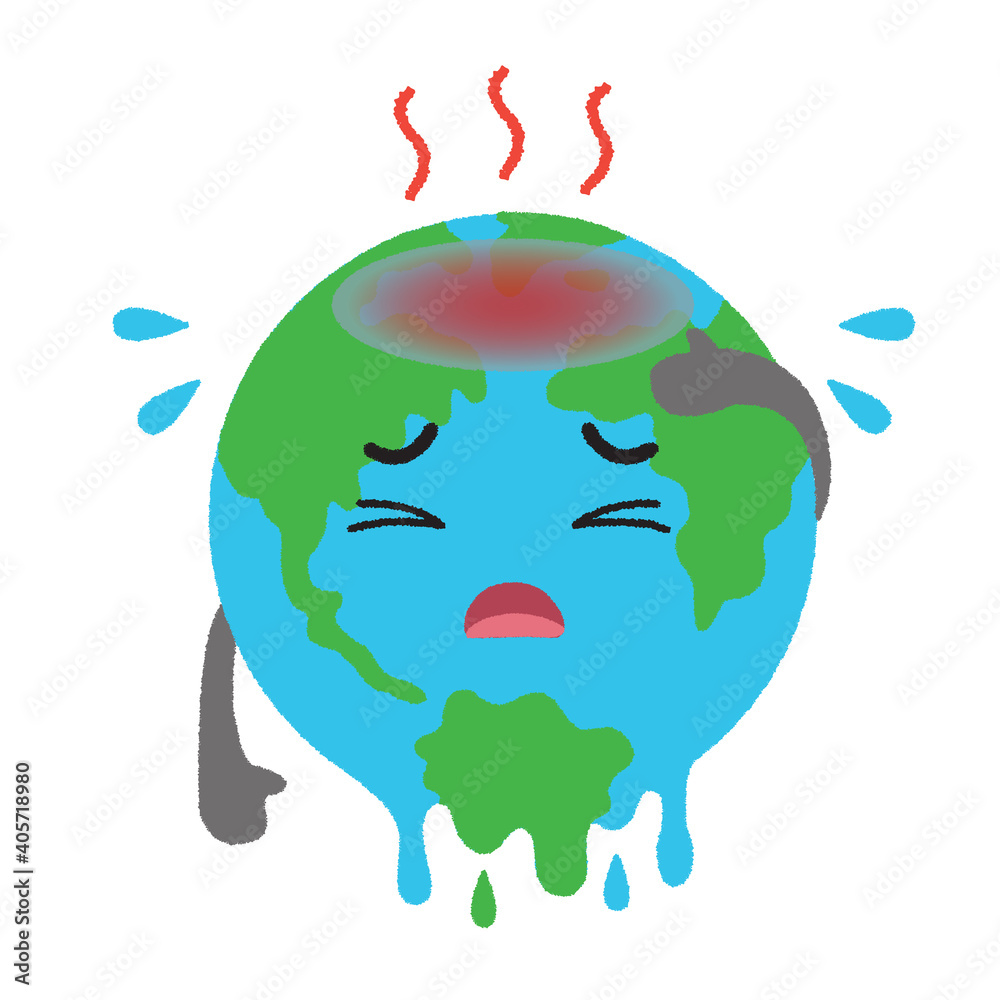 地球温暖化のイラスト Stock Illustration Adobe Stock