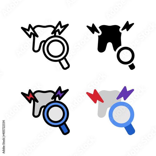 Dental dentist Toot Treatment Icon, and illustration Vector