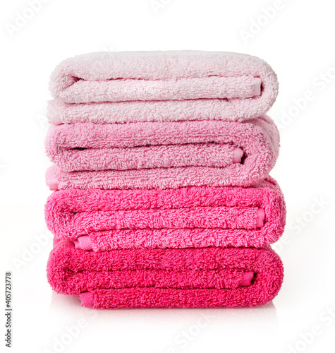 New cotton pink towels