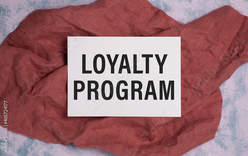 Loyalty Program card with urban background, business concept