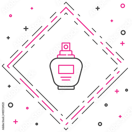Line Perfume icon isolated on white background. Colorful outline concept. Vector Illustration.