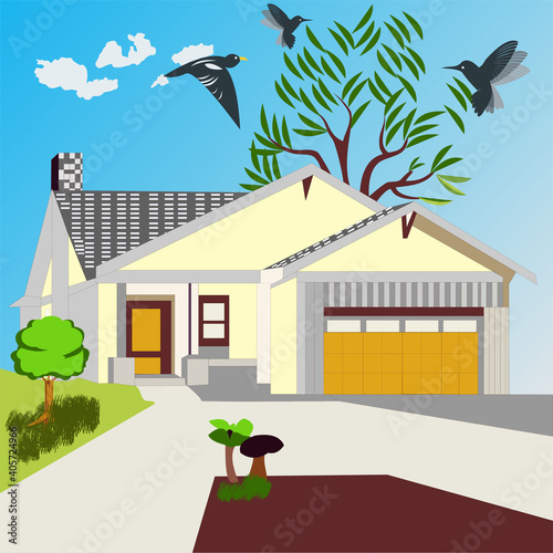 Modern home flat design modern and elegant style suitable for your business inspiration