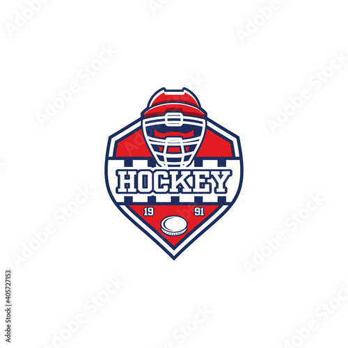 Free Download Hockey club emblem. Hockey badge logo, Hockey team game club elements, Vector Logo Illustration Fit to championship or team - GFXLoad