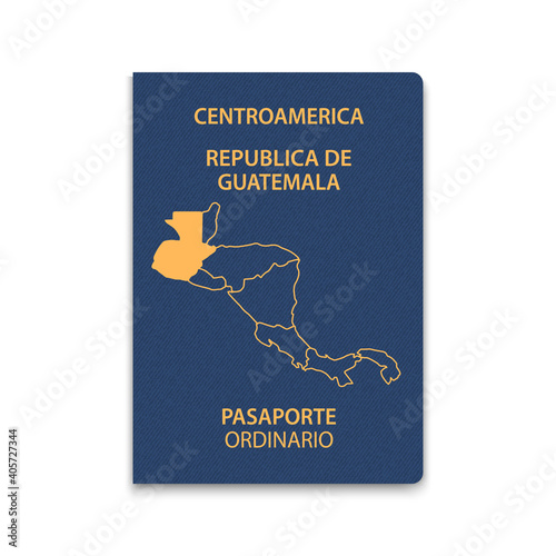 Passport of Guatemala. Citizen ID template.