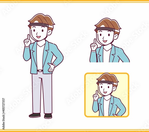 Young man with brown hair
