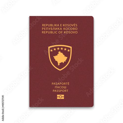 Passport of Kosovo. Citizen ID template.