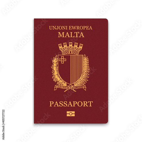 Passport of Malta. Citizen ID template.