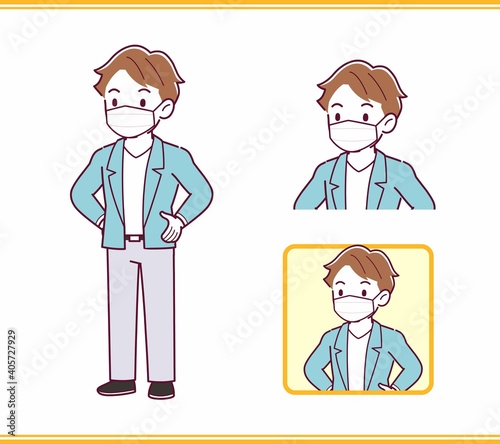 Young man with brown hair