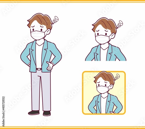 Young man with brown hair