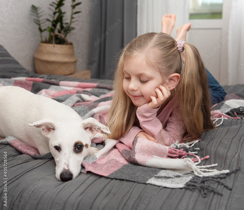 Portrait girl with pet. Portrait girl with pet.